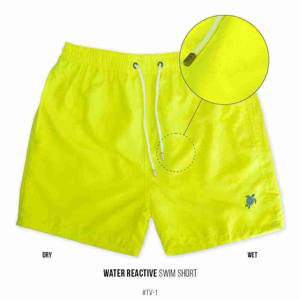 Water Reactive Drawstring Swimshort<br>TV-1 | Neon Green
