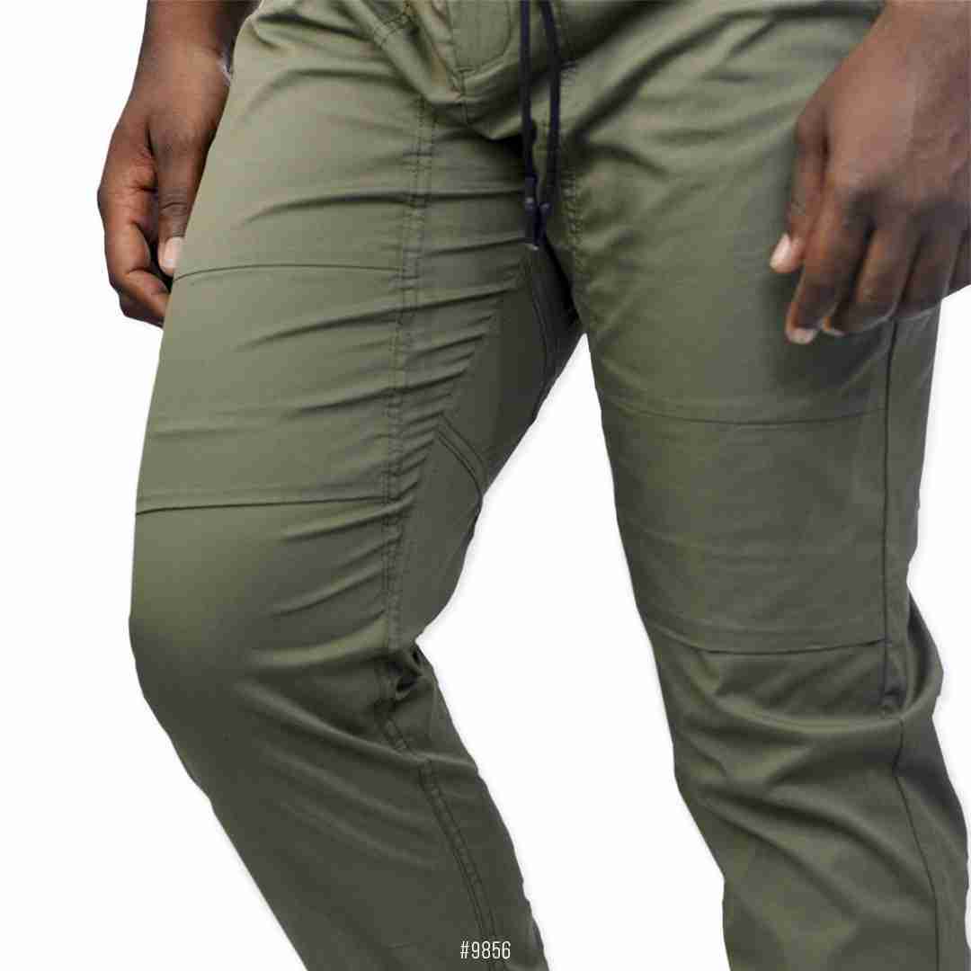 Regular Fit Drawstring Pant <br> 9856 | Green