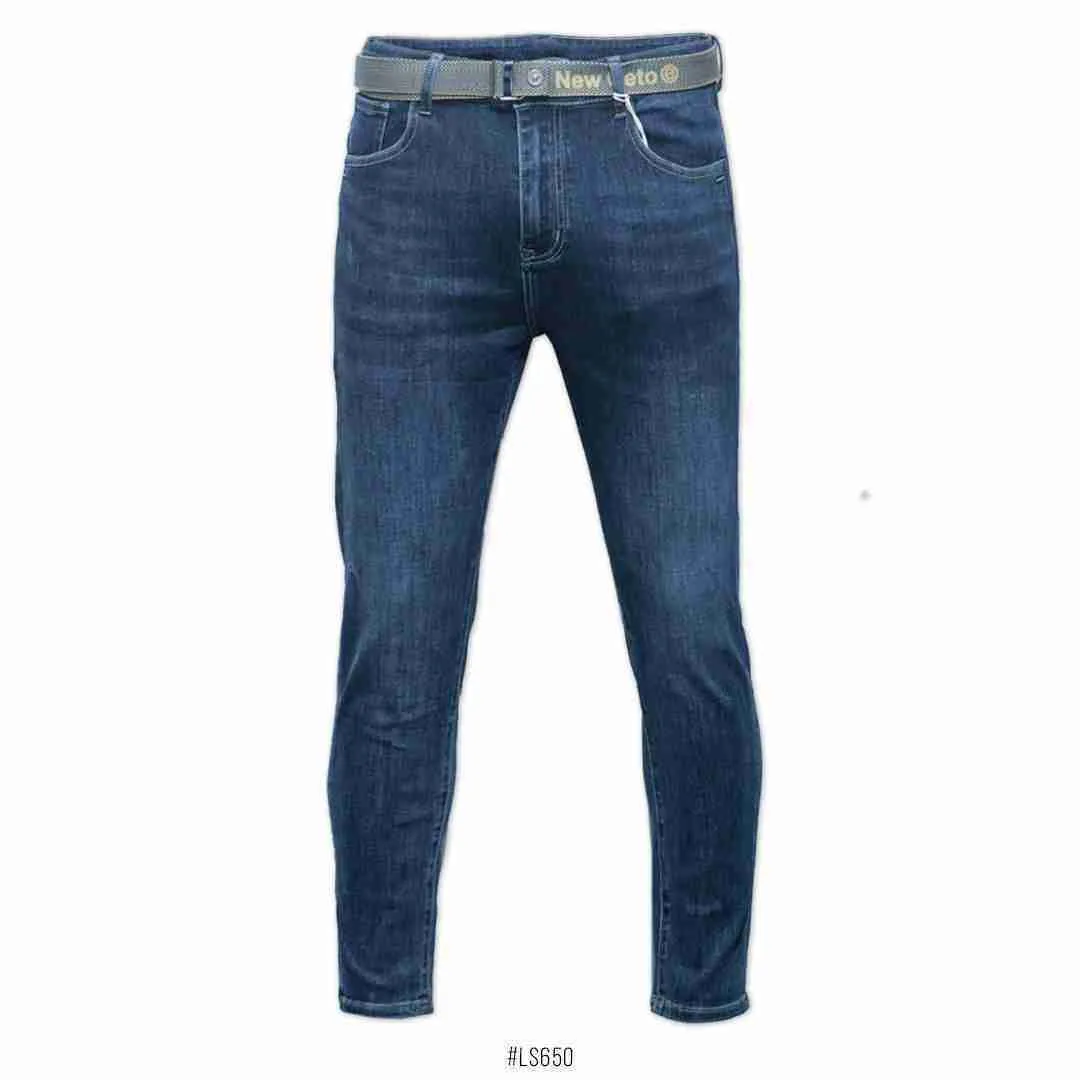 Mid Rise Classic Slim Fit Jeans <br> LS650 | Blue
