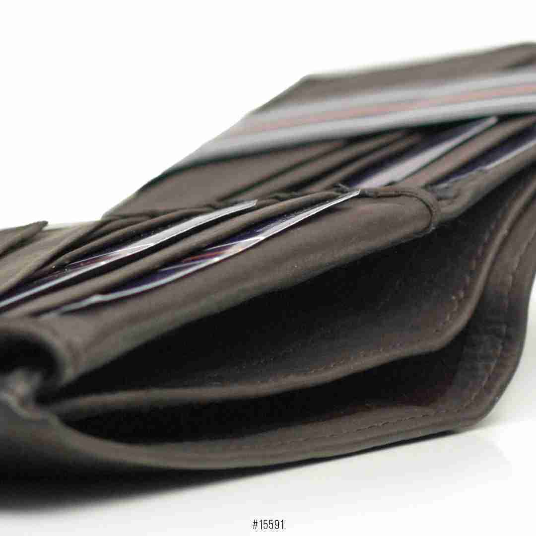 Top Flap Bifold Wallet <br>15591 | Brown