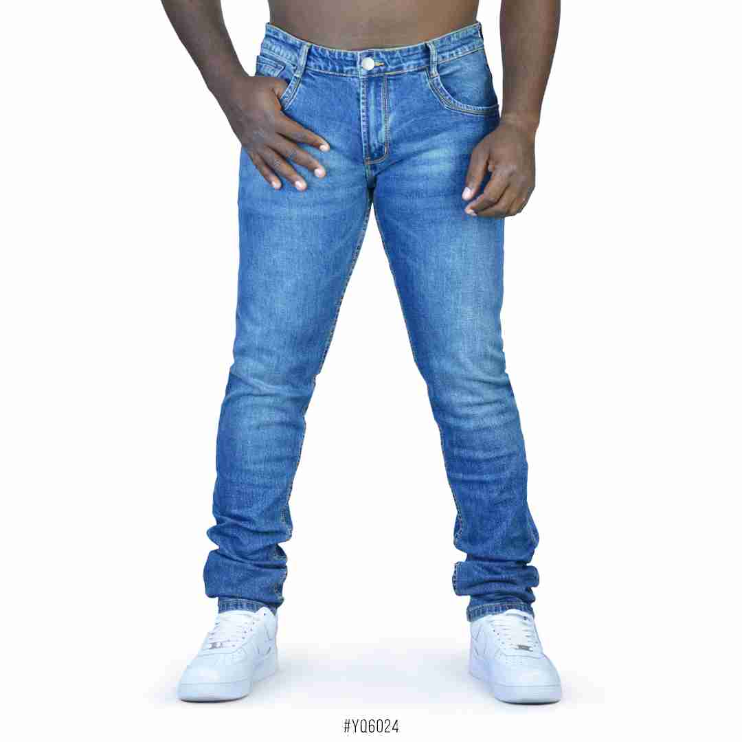 Mid Rise Slim Fit Jeans <br> YQ6024 | Blue