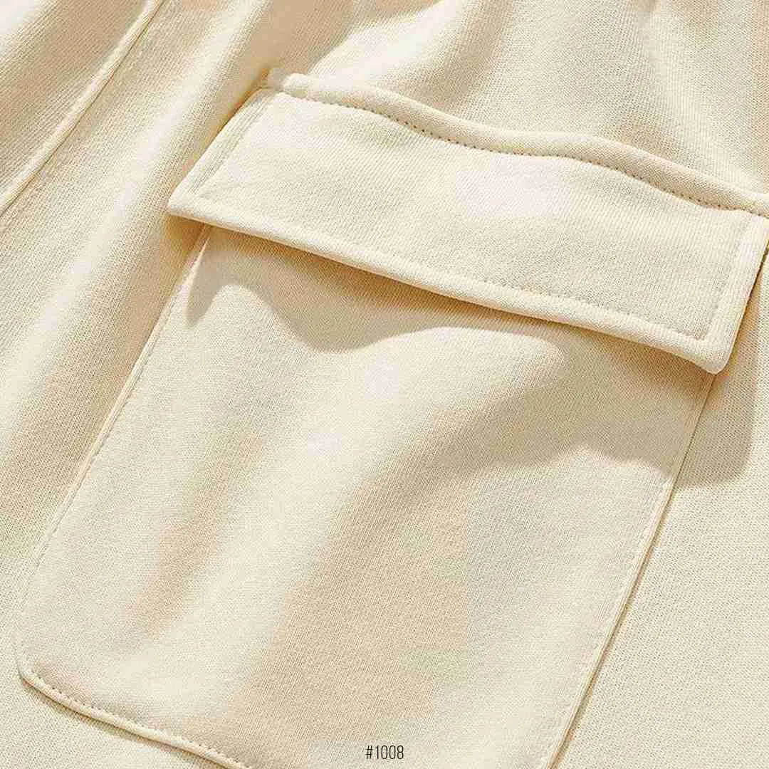 Basic Blank Drawstring Sweatshort <br>1008 | Beige