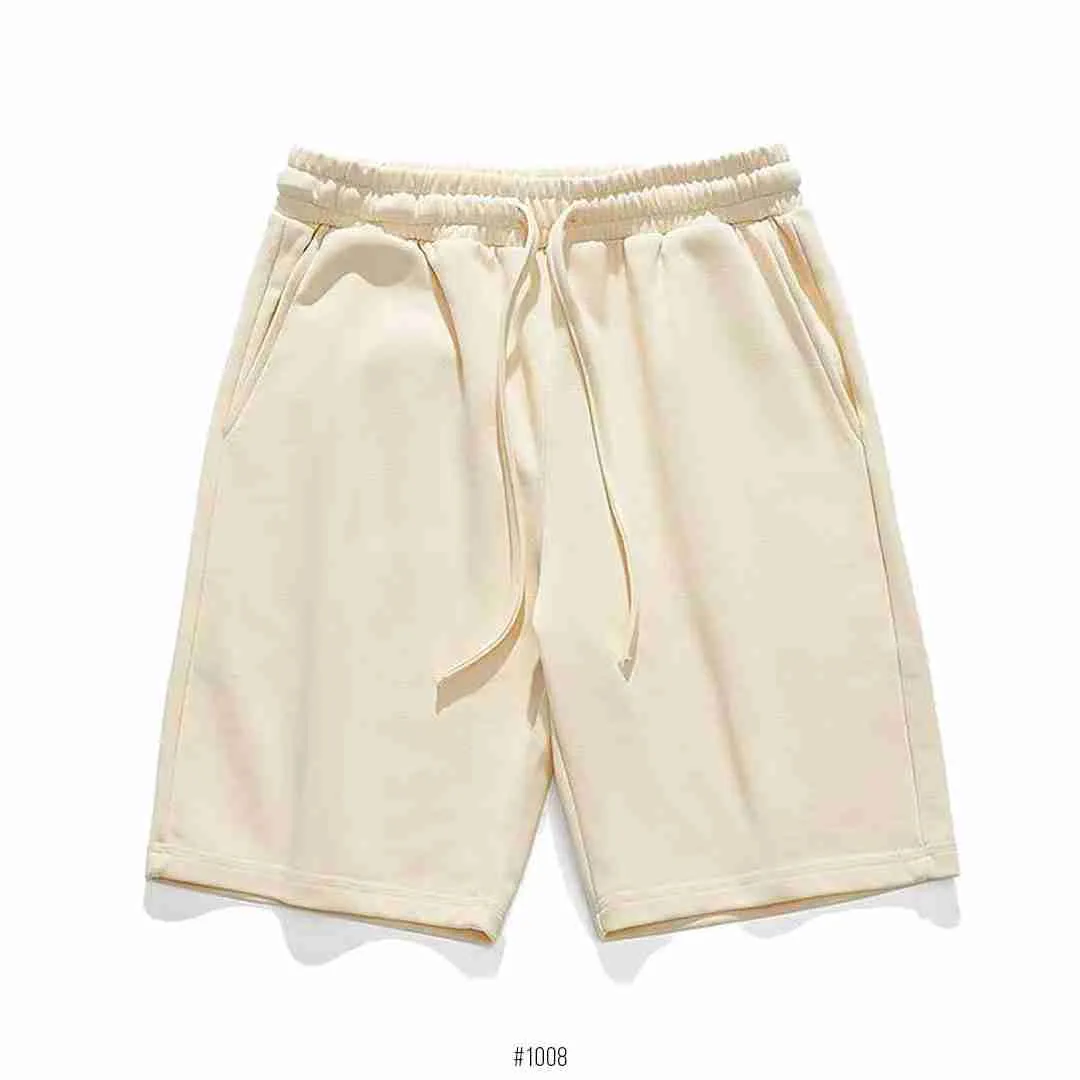 Basic Blank Drawstring Sweatshort <br>1008 | Beige