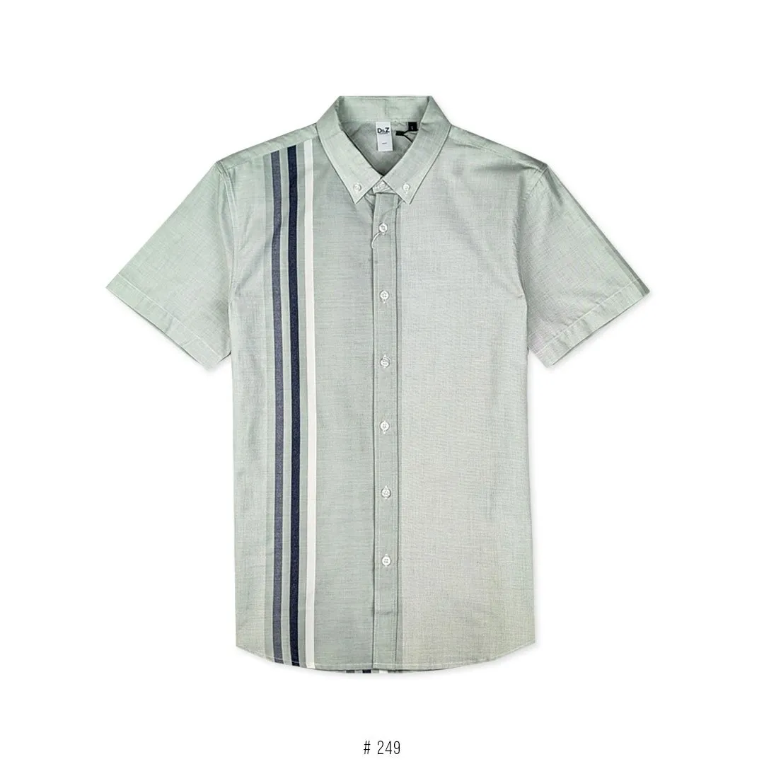 Casual Striped Shirt 249 | Pistachio — Chesed Apparel